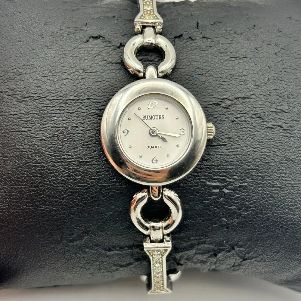 Rumours Silver Tone Stainless Steel Fashion Quartz Watch Working New Battery